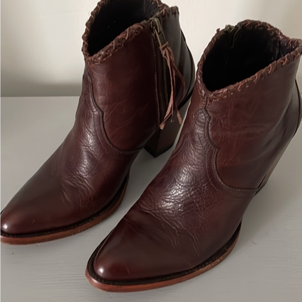 Women's Brown Leather Ankle Boots